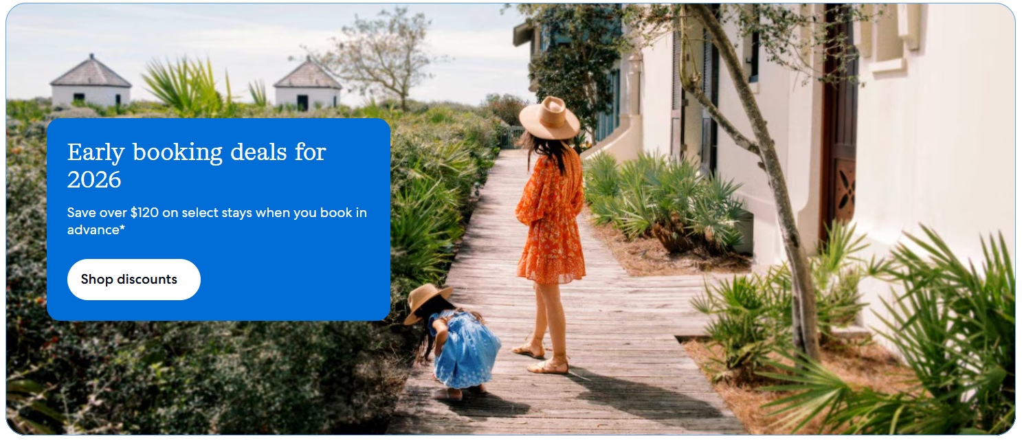 Early booking deals for 2026